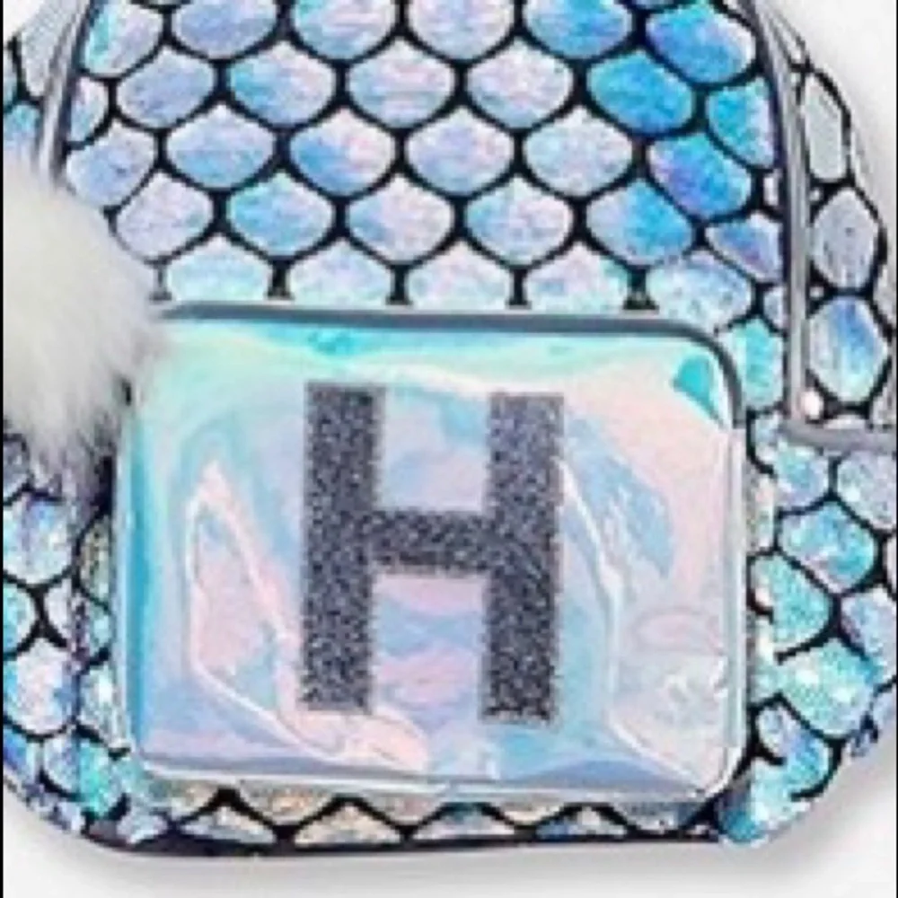 Justice Flip Sequins Mermaid Backpack initial H